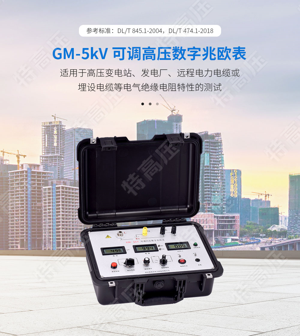 GM-5kV 可調(diào)高壓數(shù)字兆歐表(圖1) GM-5kV 可調(diào)高壓數(shù)字兆歐表(圖1)