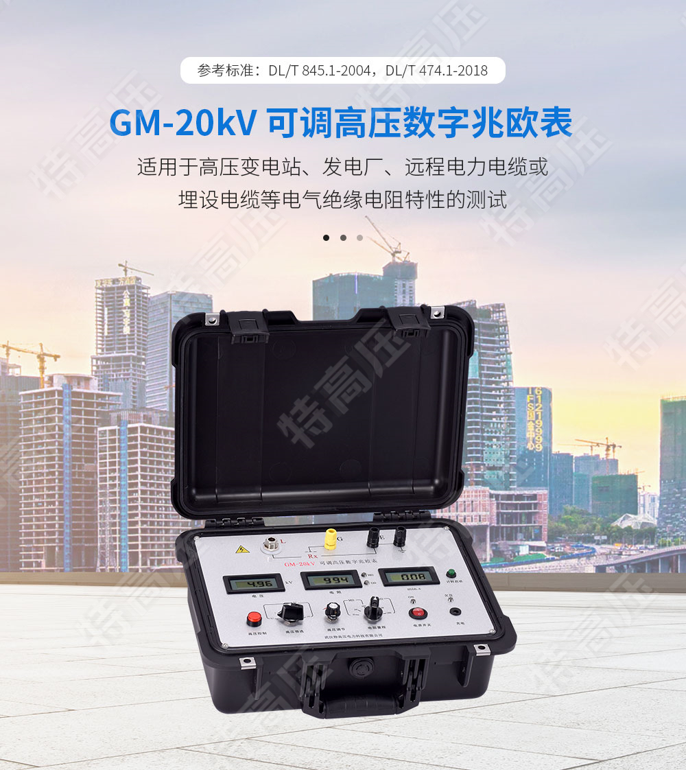 GM-20kV 可調高壓數字兆歐表(圖1) 絕緣兆歐表