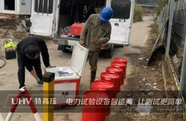 武漢特高壓售后服務(wù)團(tuán)隊(duì)赴現(xiàn)場(chǎng)，完成鄂州變電站電纜絕緣耐壓試驗(yàn)！(圖1)